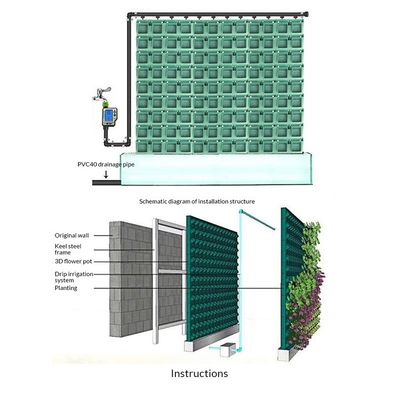 HDPE PP 인위적인 수식용 매달린 꽃 냄비