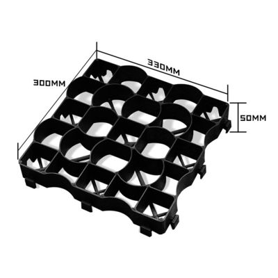 333x333x50mm 플라스틱 잔디 잔디 바닥 그리드 HDPE 말 팟 발 그리드 파워