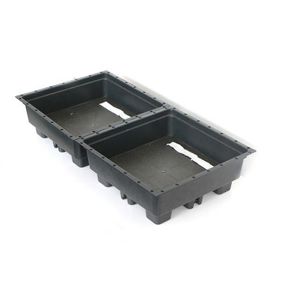 플라스틱 녹색 지붕 직사각형 정원 트레이 4 평방 단위와 꽃 냄비 500x500mm